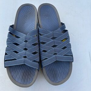 Blue and Gray Woman’s Sandals
